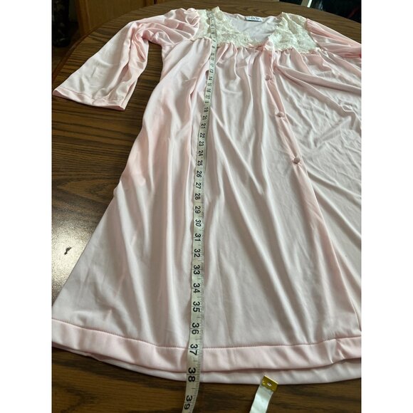 Vanity Fair vintage pink night gown and robe size S/M - Picture 10 of 10